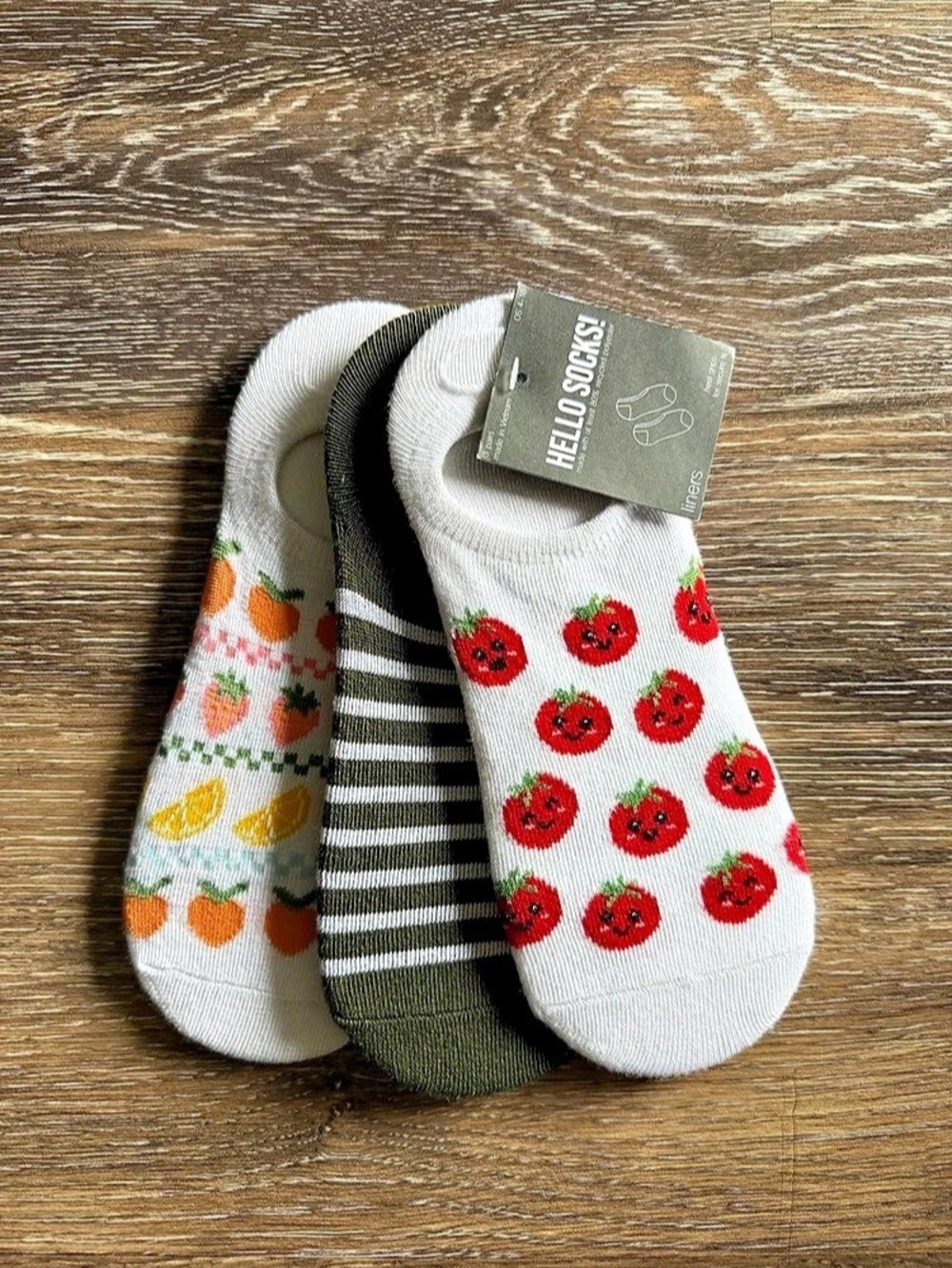 Hello Socks Women's No-Show Liner Socks 3-Pack